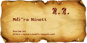 Móra Ninett névjegykártya